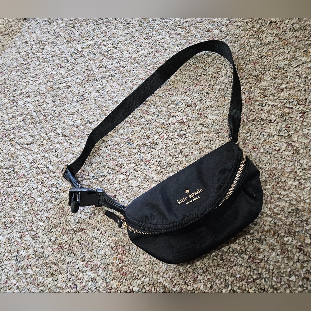 Kate Spade Black Belt Bag with Adjustable Strap
